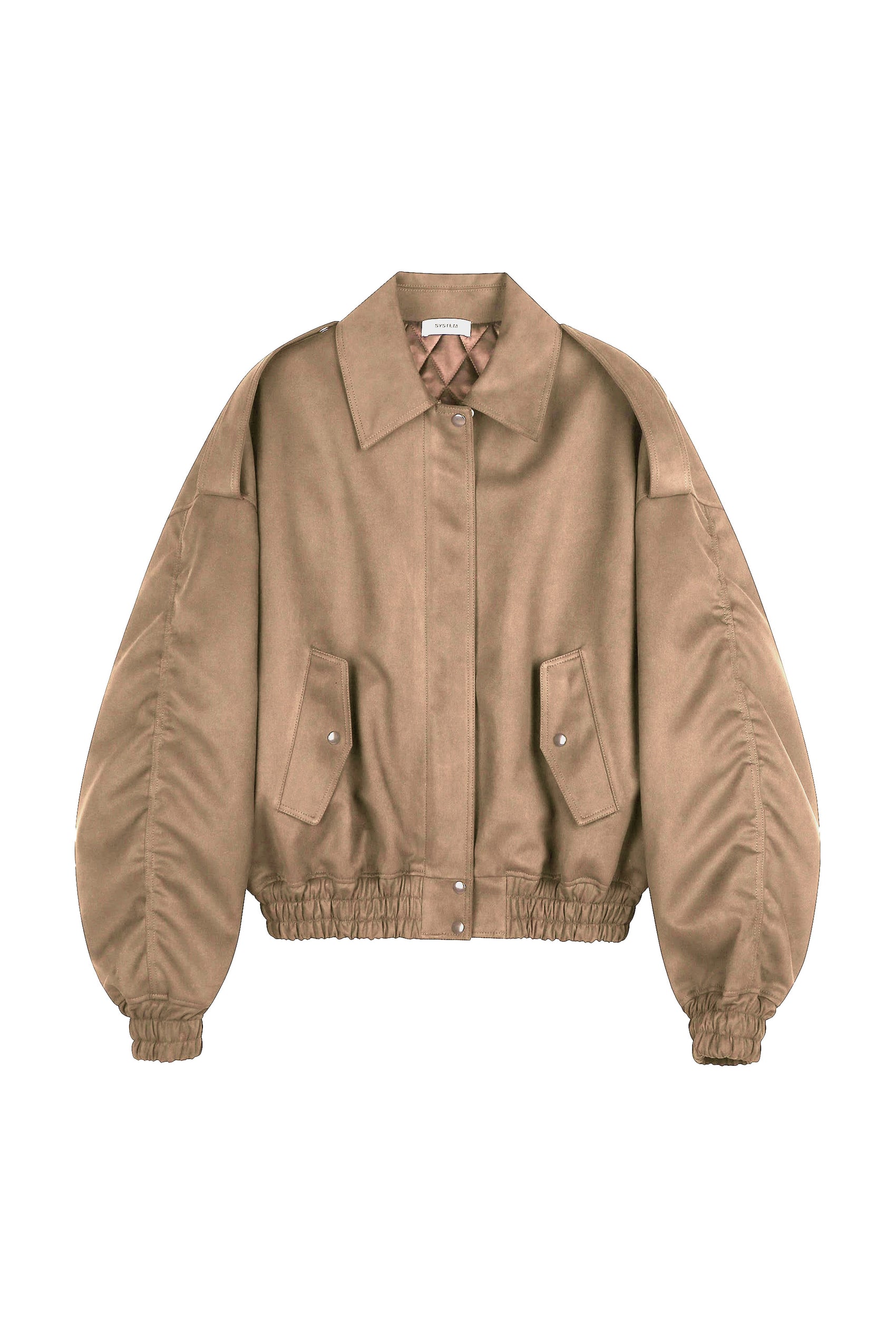 Faux Suede Bomber Jacket