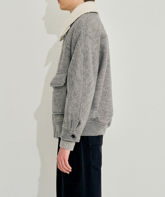 Detachable Collar Wool-Blend Jumper