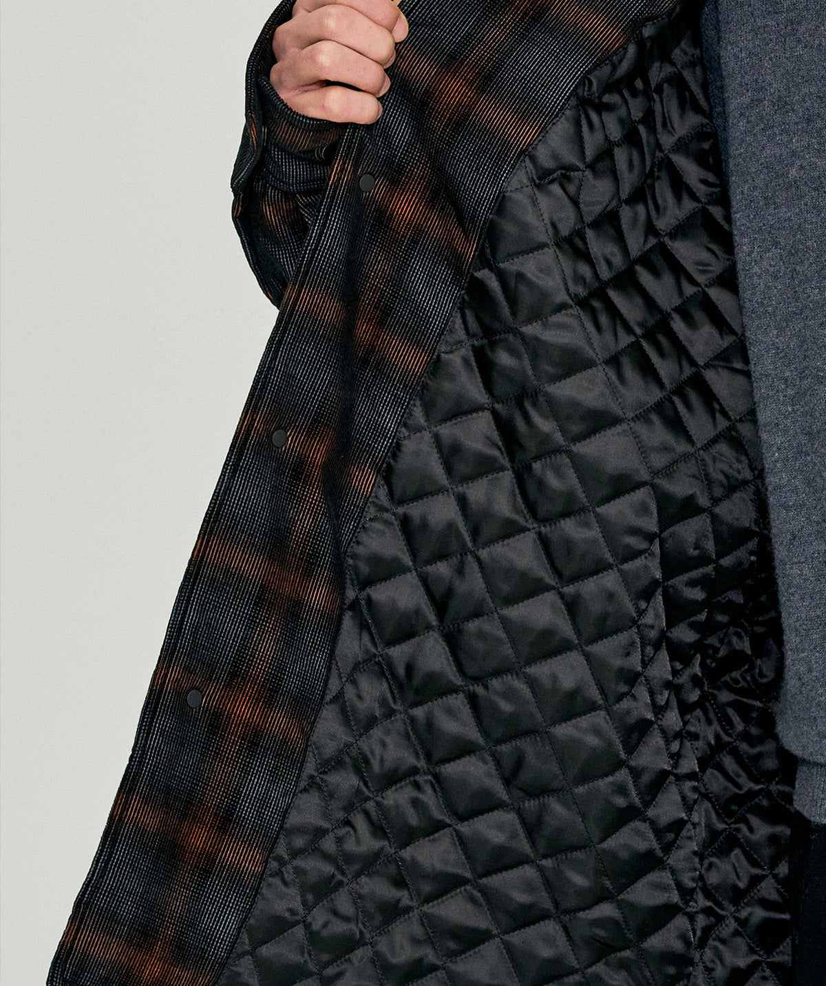 Detachable Hood Check Padded Jacket