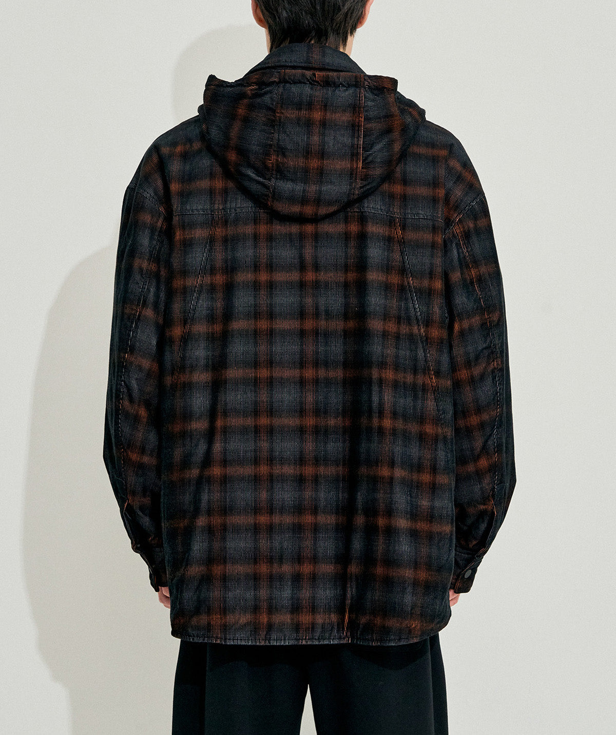 Detachable Hood Check Padded Jacket