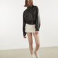 Cropped Oversized Leather Jumper