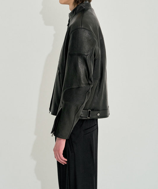 Lambskin biker jacket