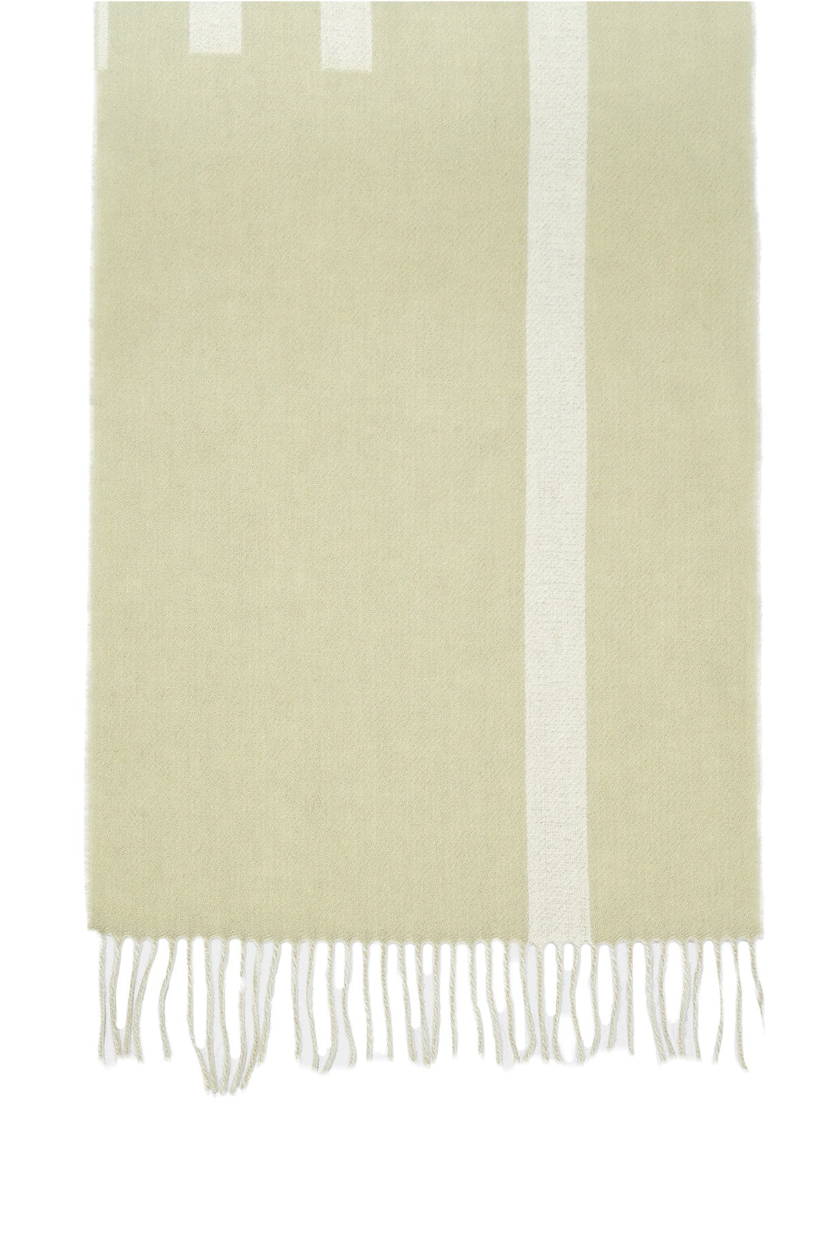 Wool Fringe Intarsia Muffler